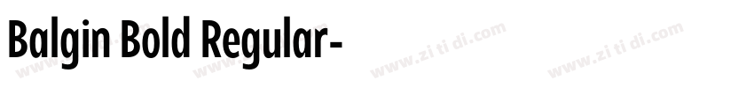 Balgin Bold Regular字体转换